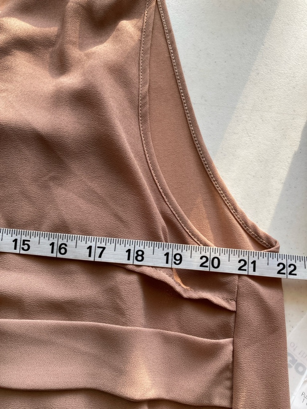 naked wardrobe blush tan sheer duster vest - Picture 7 of 8